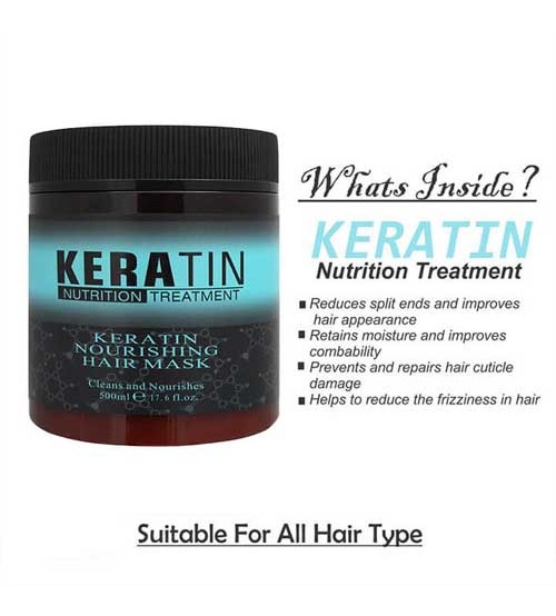 Keratin Nutrition Treatment Keratin Nourishing Hair Mask to Make Hair soft Smooth and Shiny 500ml
